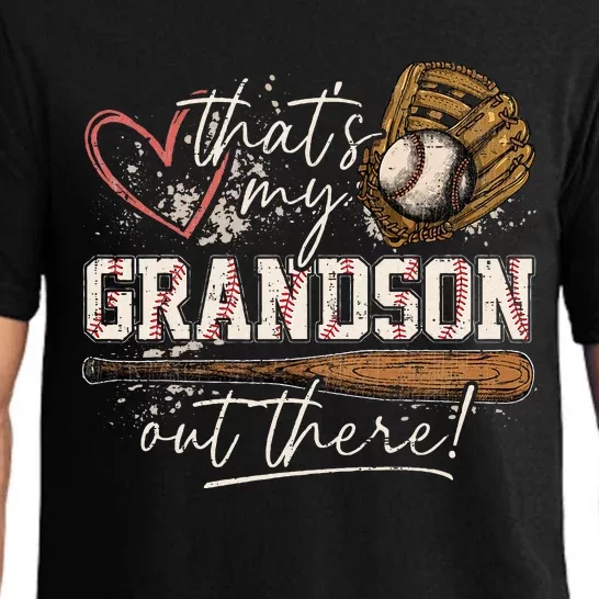 ThatS My Grandson Out There Baseball Grandma Pajama Set