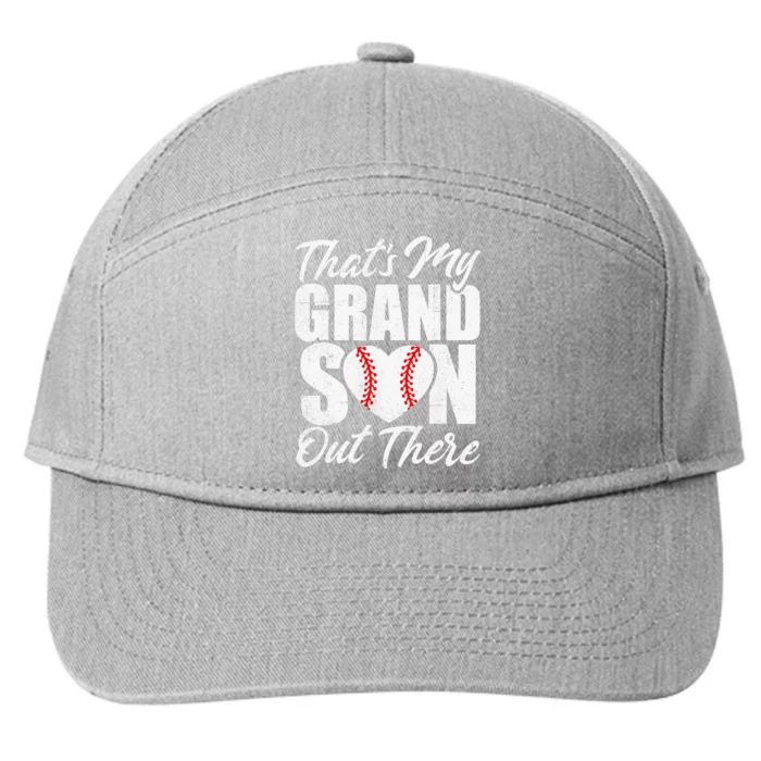 That's My Grandson Out There Baseball Grandma 7-Panel Snapback Hat