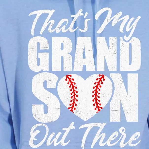 That's My Grandson Out There Baseball Grandma Unisex Surf Hoodie