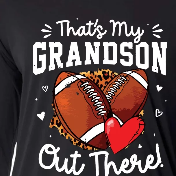 ThatS My Grandson Out There Funny Football Grandma Cooling Performance Long Sleeve Crew