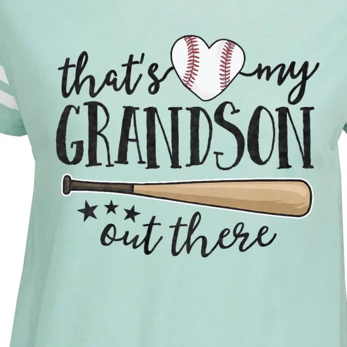 ThatS My Grandson Out There Baseball Grandma MotherS Day Enza Ladies Jersey Football T-Shirt