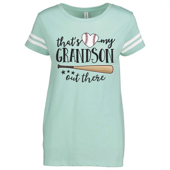 ThatS My Grandson Out There Baseball Grandma MotherS Day Enza Ladies Jersey Football T-Shirt