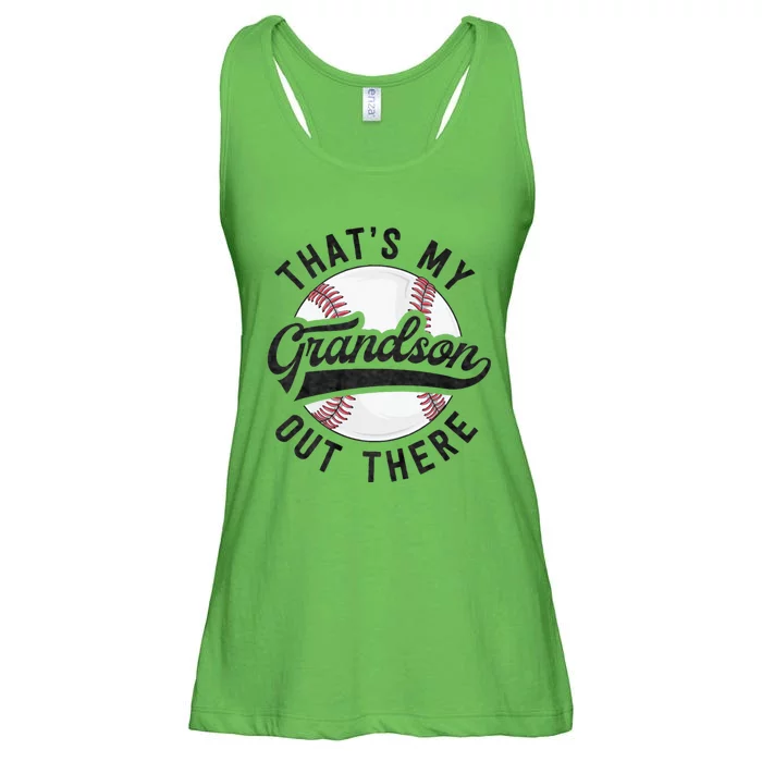 ThatS My Grandson Out There Baseball For Grandpa Grandma Ladies Essential Flowy Tank