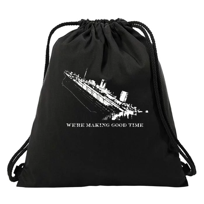 Titanic Making Good Time Drawstring Bag