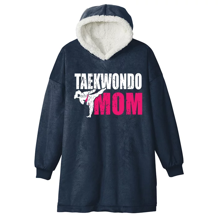 Taekwondo Mom Gift Idea Women Tae Cool Taekwondo Uniform Hooded Wearable Blanket