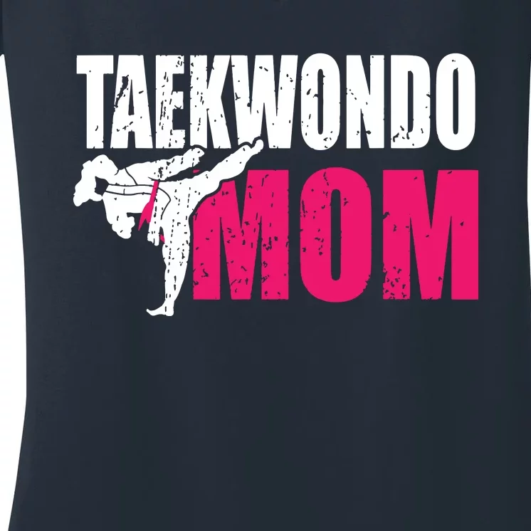 Taekwondo Mom Gift Idea Women Tae Cool Taekwondo Uniform Women's V-Neck T-Shirt