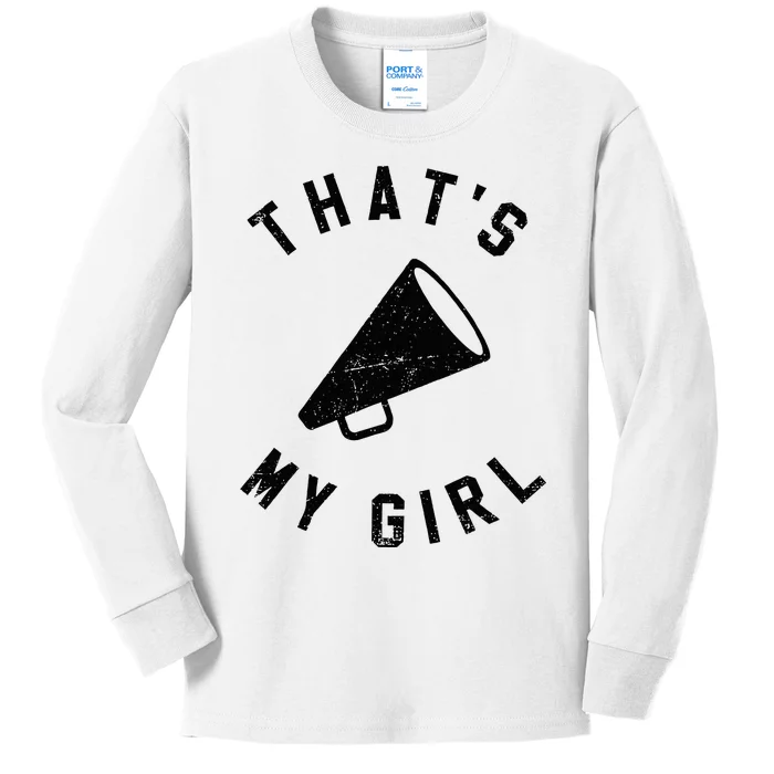 ThatS My Girl Cheerleading Kids Long Sleeve Shirt