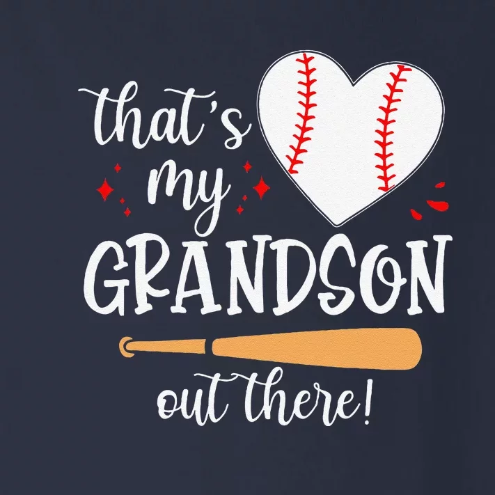 Thats My Grandson Out There Gifts Women Baseball Grandma Mom Toddler Long Sleeve Shirt