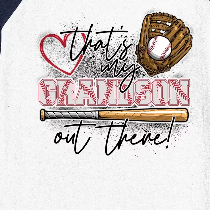 That's My Grandson Out There Proud Baseball Grandparent Baseball Sleeve Shirt