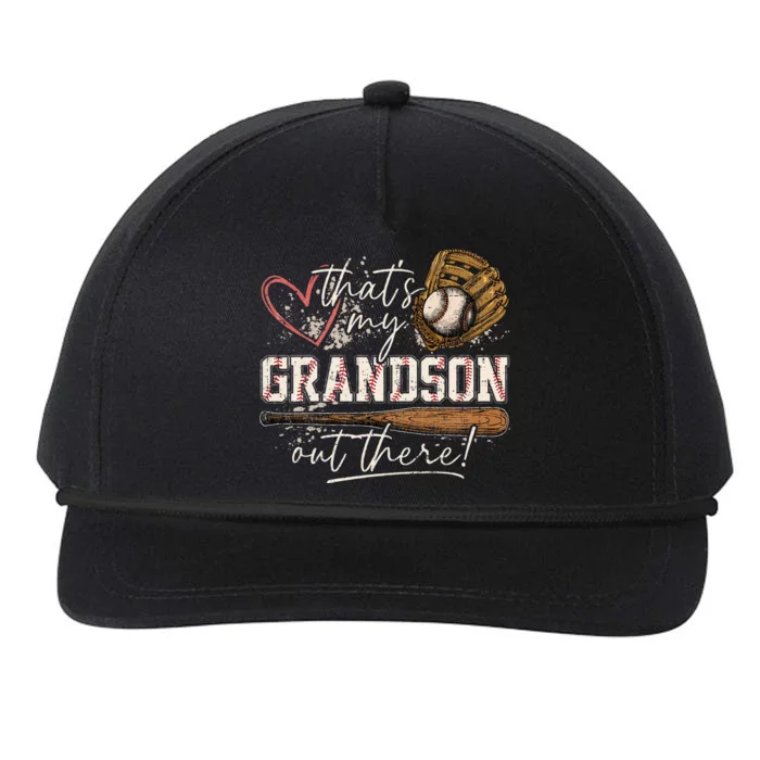 ThatS My Grandson Out There Baseball Grandma Snapback Five-Panel Rope Hat