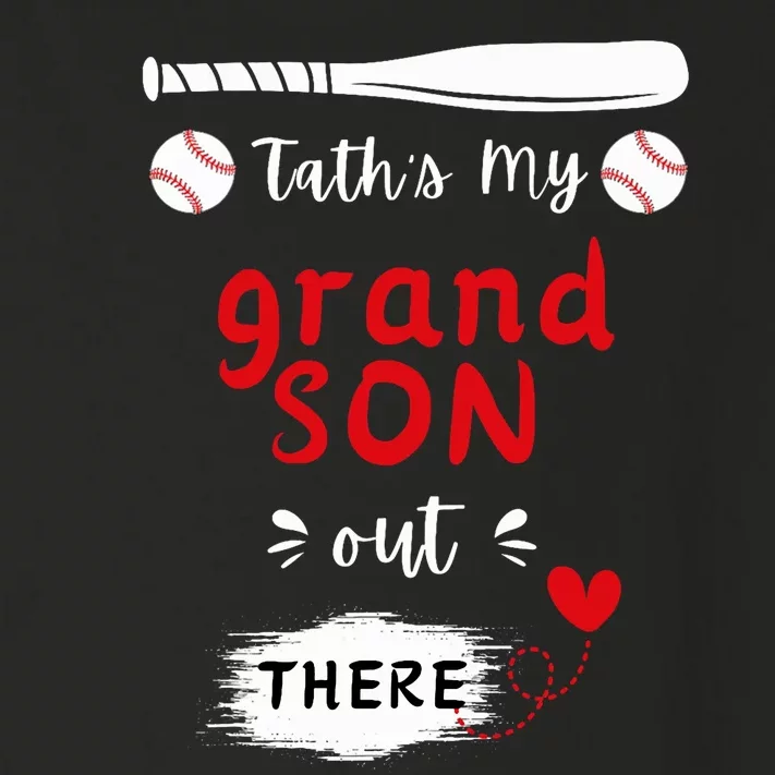 ThatS My Grandson Out There Retro Playing Baseball Grandma Toddler Long Sleeve Shirt