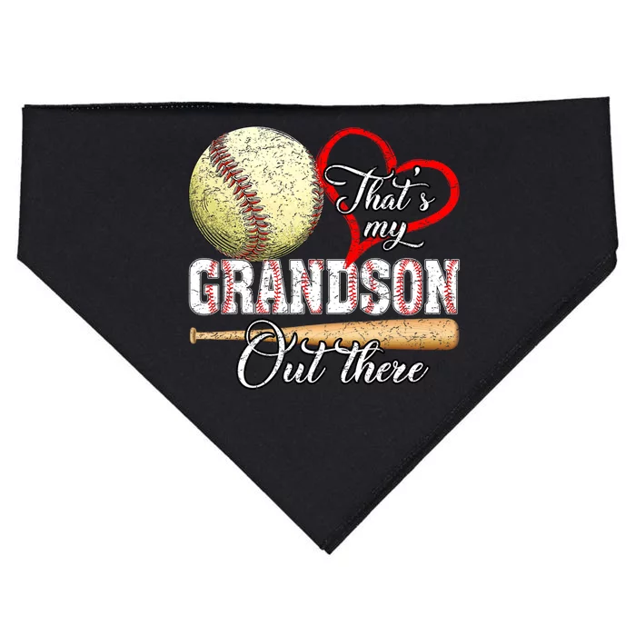 Thats My Grandson Out There Baseball Grandma Mothers Day USA-Made Doggie Bandana