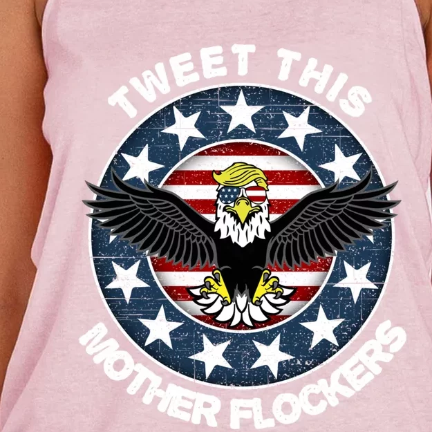 Trump Merica Gift Trump Merica Meaningful Gift Funny Gift Women's Knotted Racerback Tank