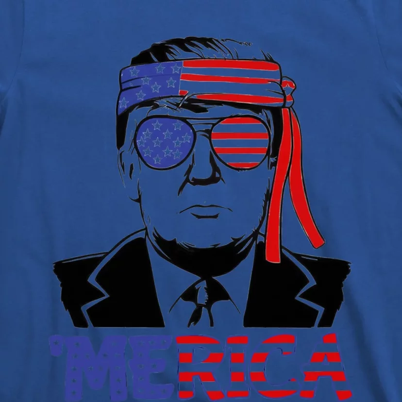 Trump Merica Gift Funny Trump 4th Of July American Flag Gift T-Shirt