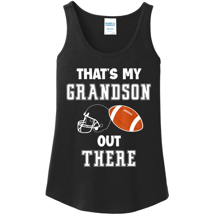 Thats My Grandson Out There Vintage Football Ladies Essential Tank