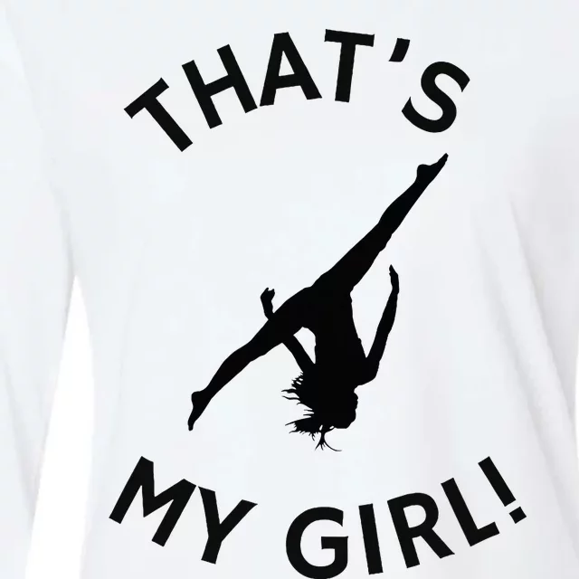 ThatS My Girl Gymnast Gymnastics Mom Dad Aerial Graphic Womens Cotton Relaxed Long Sleeve T-Shirt