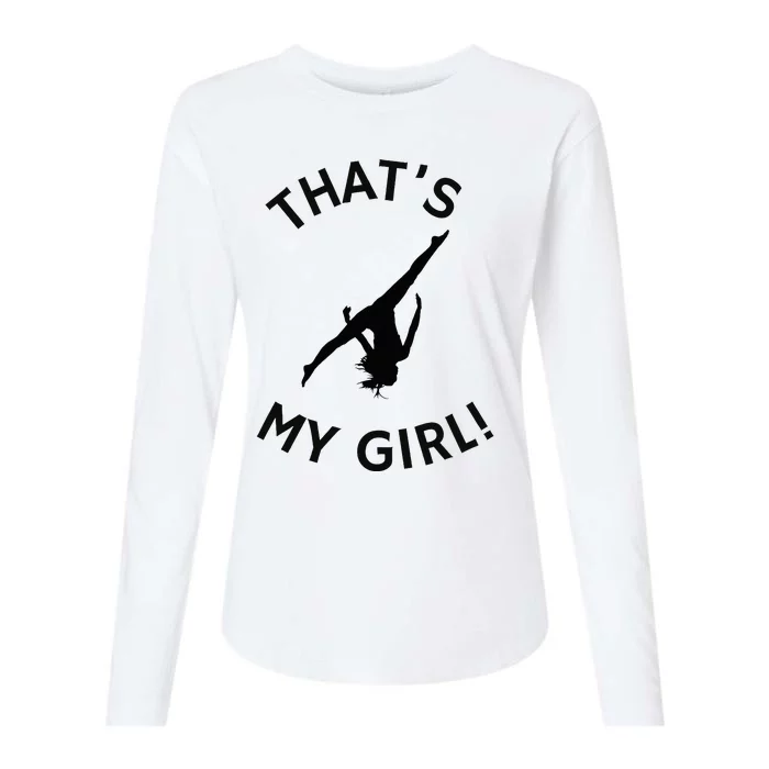 ThatS My Girl Gymnast Gymnastics Mom Dad Aerial Graphic Womens Cotton Relaxed Long Sleeve T-Shirt