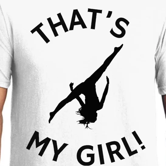 ThatS My Girl Gymnast Gymnastics Mom Dad Aerial Graphic Pajama Set