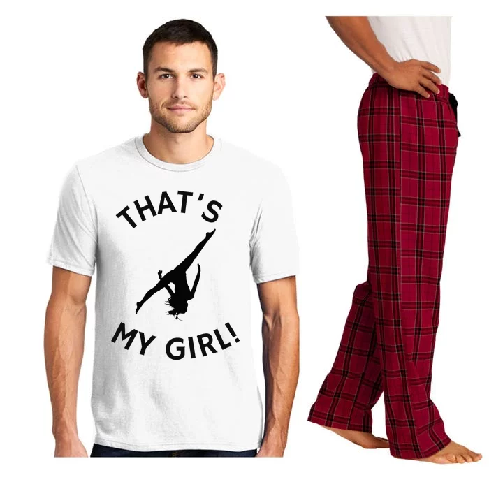 ThatS My Girl Gymnast Gymnastics Mom Dad Aerial Graphic Pajama Set