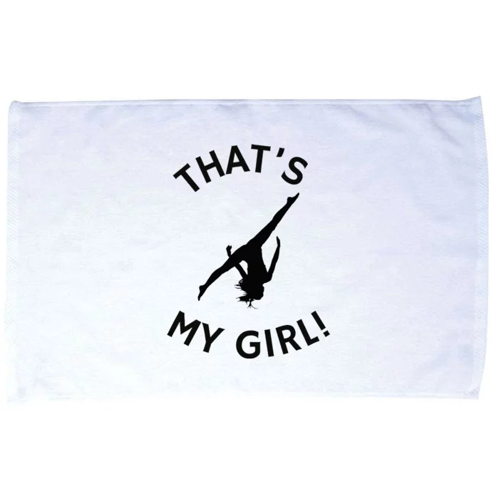 ThatS My Girl Gymnast Gymnastics Mom Dad Aerial Graphic Microfiber Hand Towel