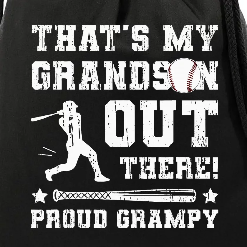 ThatS My Grandson Baseball Grampy Of A Baseball Player Drawstring Bag