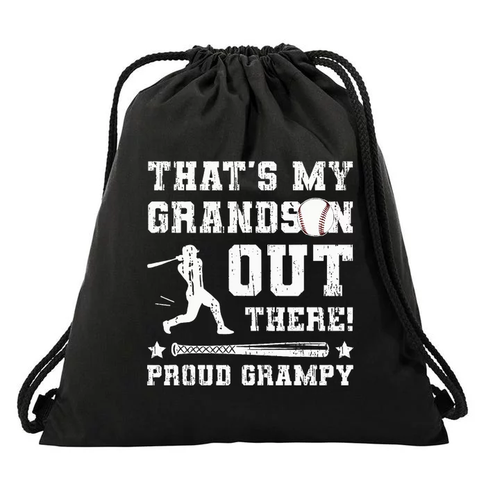 ThatS My Grandson Baseball Grampy Of A Baseball Player Drawstring Bag