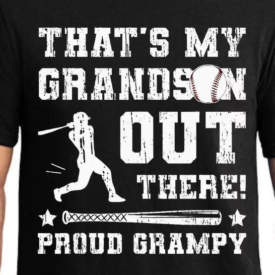 ThatS My Grandson Baseball Grampy Of A Baseball Player Pajama Set