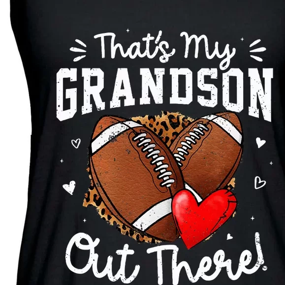 ThatS My Grandson Out There Funny Football Grandma Ladies Essential Flowy Tank