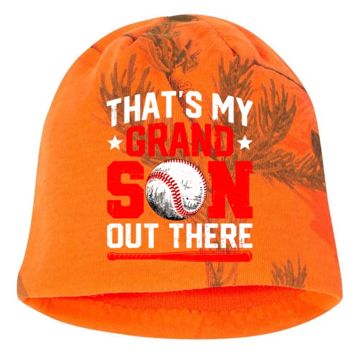 That's My Grandson Out There Grandparent Baseball Mama Papa Kati - Camo Knit Beanie