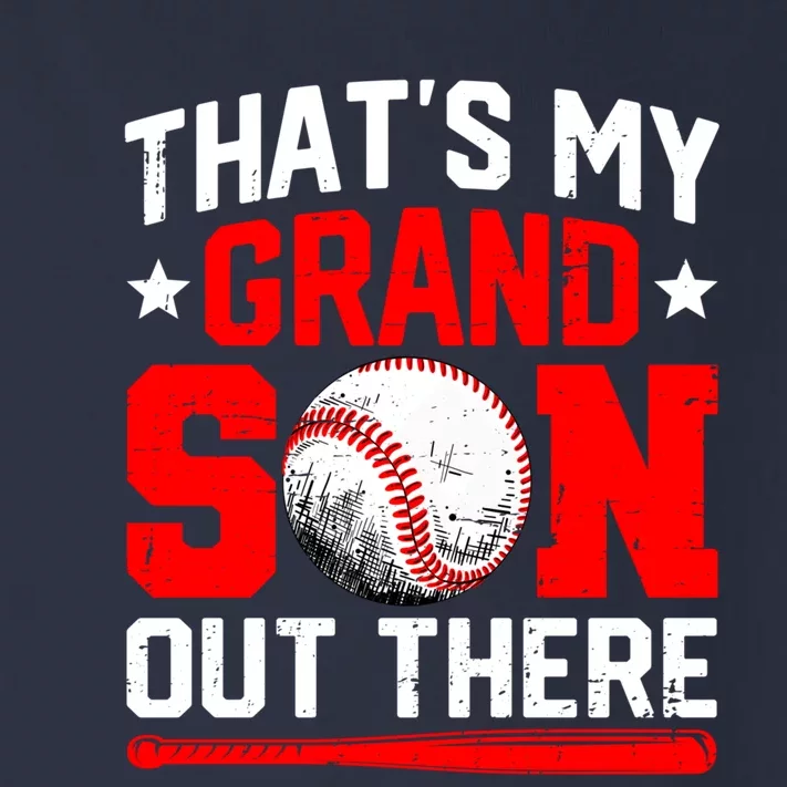 That's My Grandson Out There Grandparent Baseball Mama Papa Toddler Long Sleeve Shirt