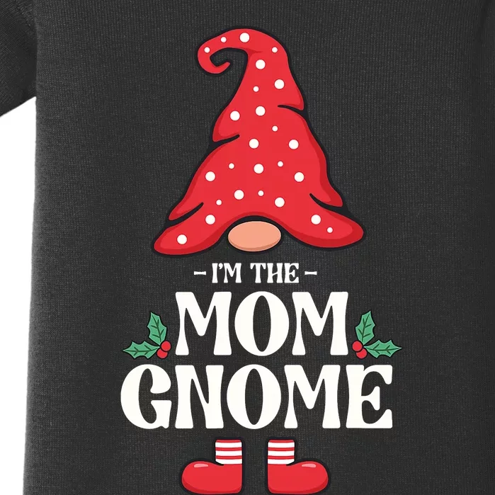 The Mom Gnome Funny Family Matching With Dad Group Christmas Baby Bodysuit