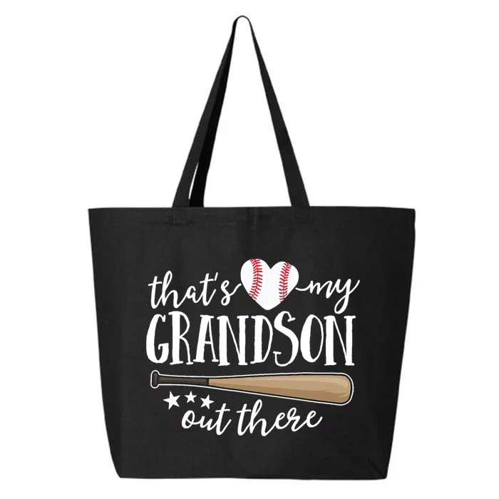 That's My Grandson Out There Baseball Grandma Grandpa Cute 25L Jumbo Tote