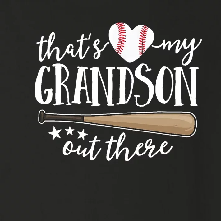 That's My Grandson Out There Baseball Grandma Grandpa Cute Toddler Long Sleeve Shirt