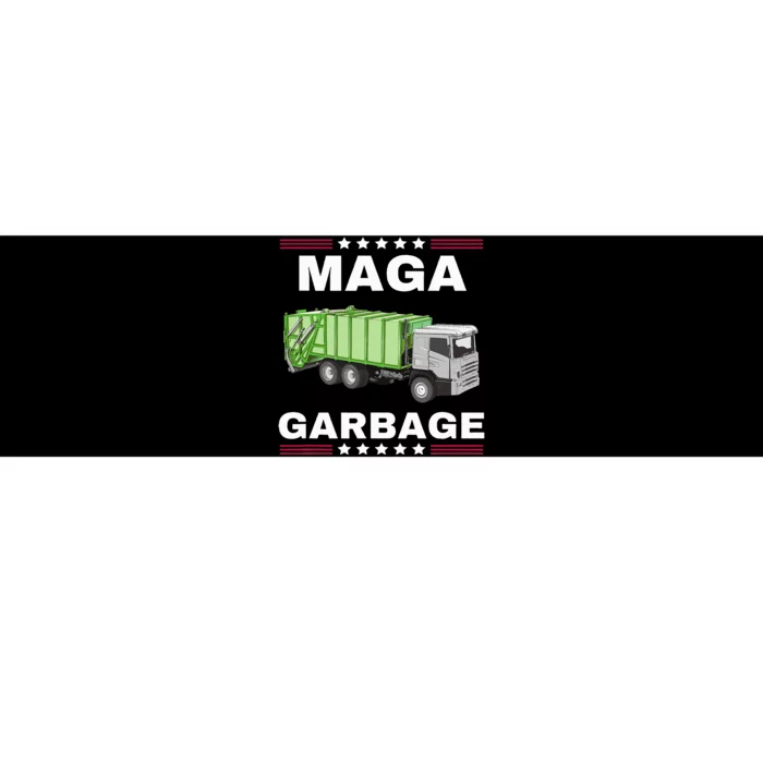 Trump Maga Garbage Truck American Flag Bumper Sticker