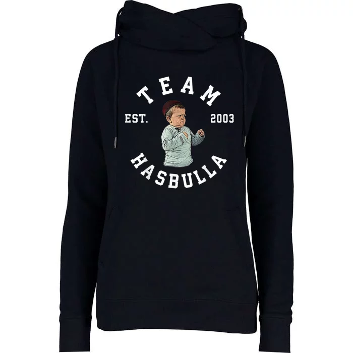 Team MMA Hasbulla Fight Meme Womens Funnel Neck Pullover Hood