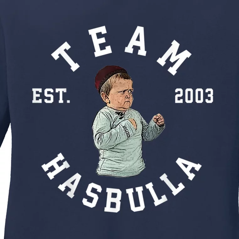 Team MMA Hasbulla Fight Meme Ladies Long Sleeve Shirt