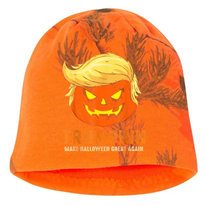 Trumpkin Make Halloween Great Again Funny Pumpkin Family Kati - Camo Knit Beanie