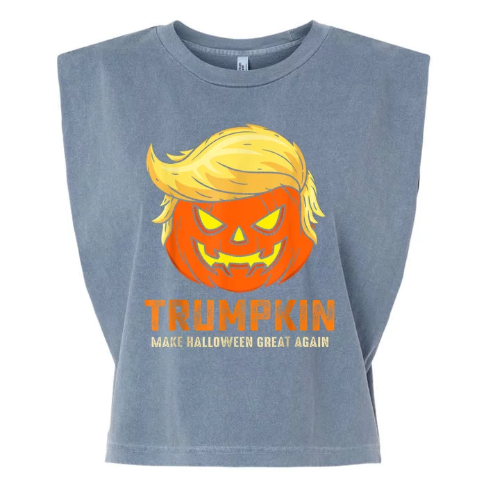 Trumpkin Make Halloween Great Again Funny Pumpkin Family Garment-Dyed Women's Muscle Tee