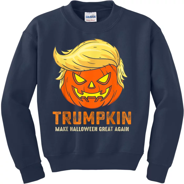 Trumpkin Make Halloween Great Again Funny Pumpkin Family Kids Sweatshirt