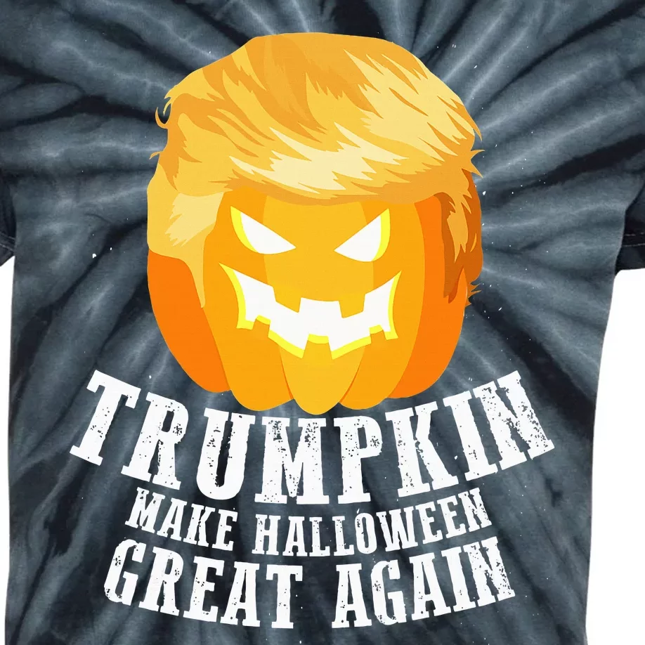 Trumpkin Make Halloween Great Again Costume Kids Tie-Dye T-Shirt