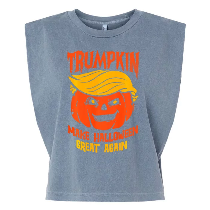 Trumpkin Make Halloween Great Again Funny Spooky Pumpkin Garment-Dyed Women's Muscle Tee