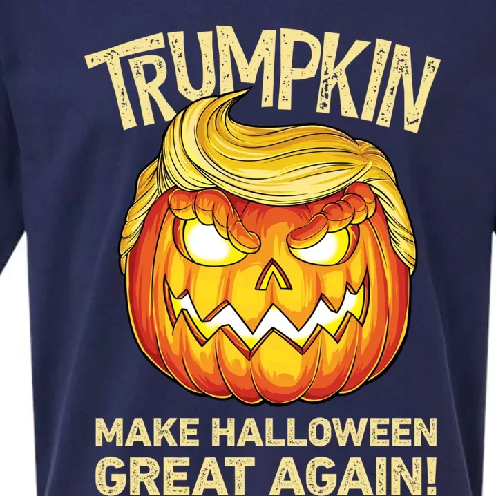 Trumpkin Make Halloween Great Again Funny Funny Gift Trump Funny Gift Sueded Cloud Jersey T-Shirt