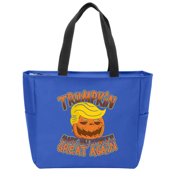 Trumpkin Make Halloween Great Again Funny Politics Gift Zip Tote Bag