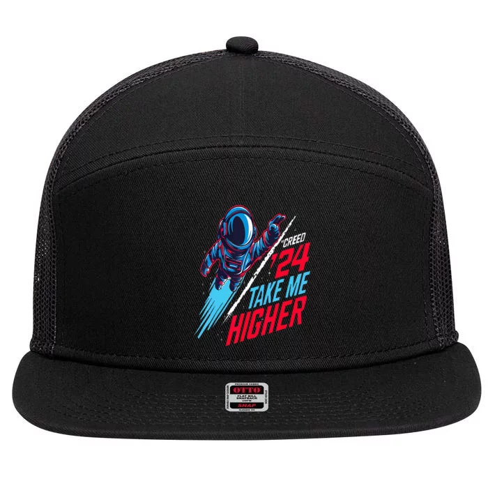 T.A.K.E M.E H.I.G.H.E.R 7 Panel Mesh Trucker Snapback Hat