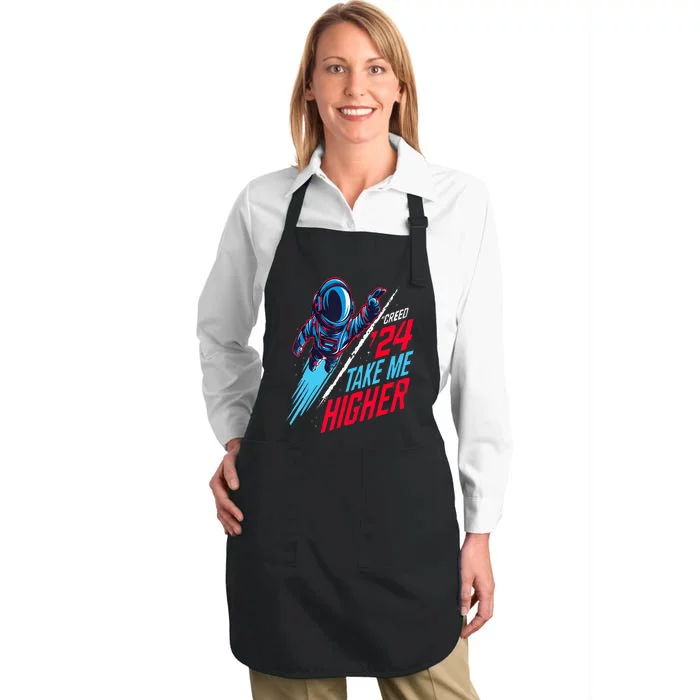 T.A.K.E M.E H.I.G.H.E.R Full-Length Apron With Pocket