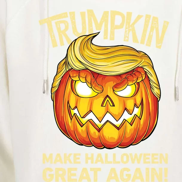 Trumpkin Make Halloween Great Again Funny Trump Pumpkin Cute Gift Womens Funnel Neck Pullover Hood