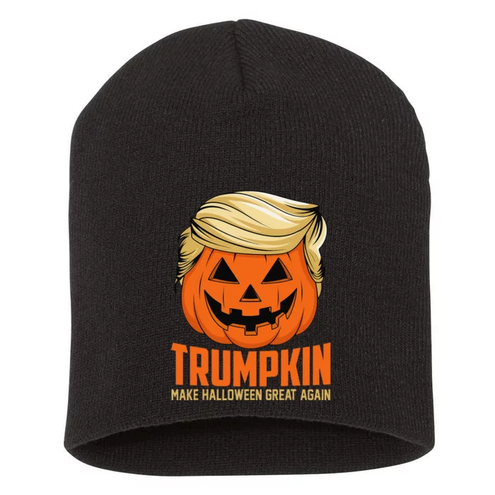 Trumpkin Make Halloween Great Again Funny Sarcastic Saying Gift Short Acrylic Beanie