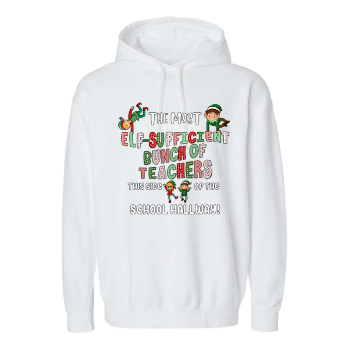 The Most Hollyjolly Bunch Of Teachers This Side Of The Classroom Garment-Dyed Fleece Hoodie