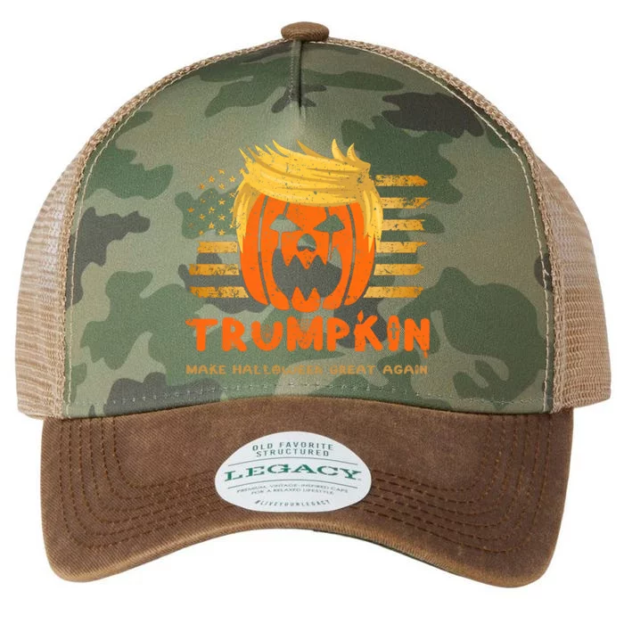 Trumpkin Make Halloween Great Again Funny Trump 2024 Legacy Tie Dye Trucker Hat