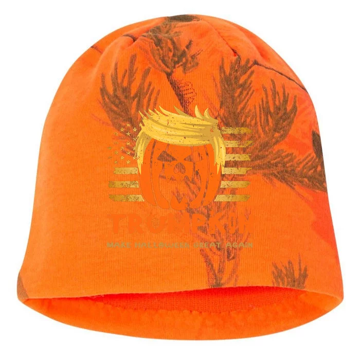 Trumpkin Make Halloween Great Again Funny Trump 2024 Kati - Camo Knit Beanie